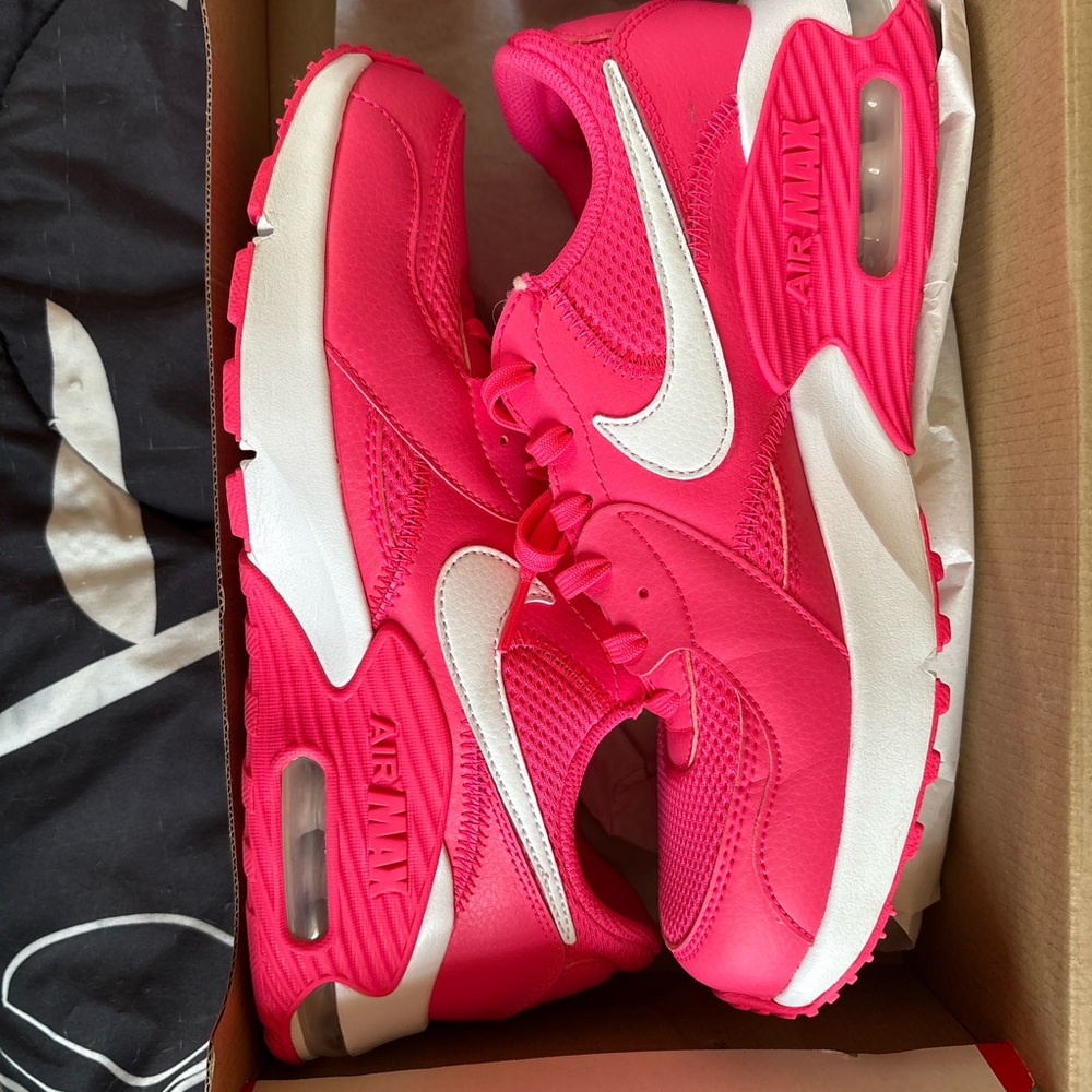 Nike Women's Air Max neon pink and White Sneakers
